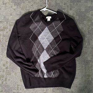 oversized argyle sweater